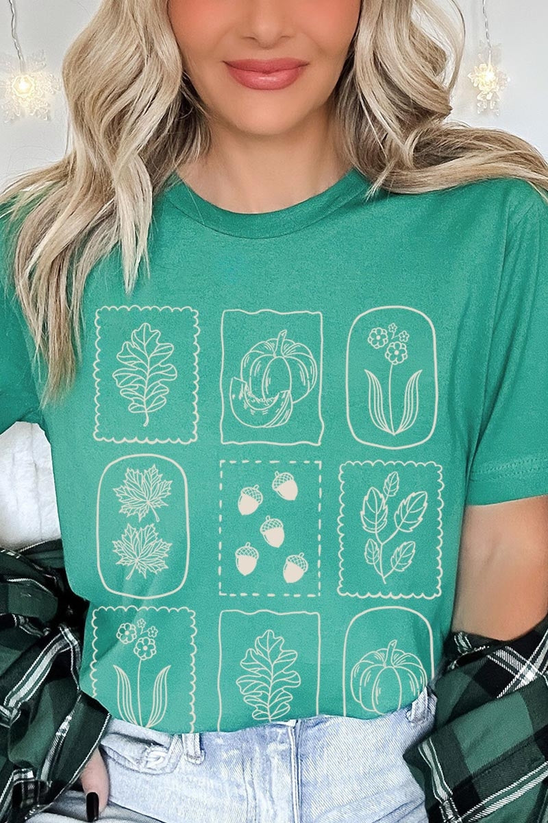 US3001P-E3101 Autumn Graphic Plus Tee $16