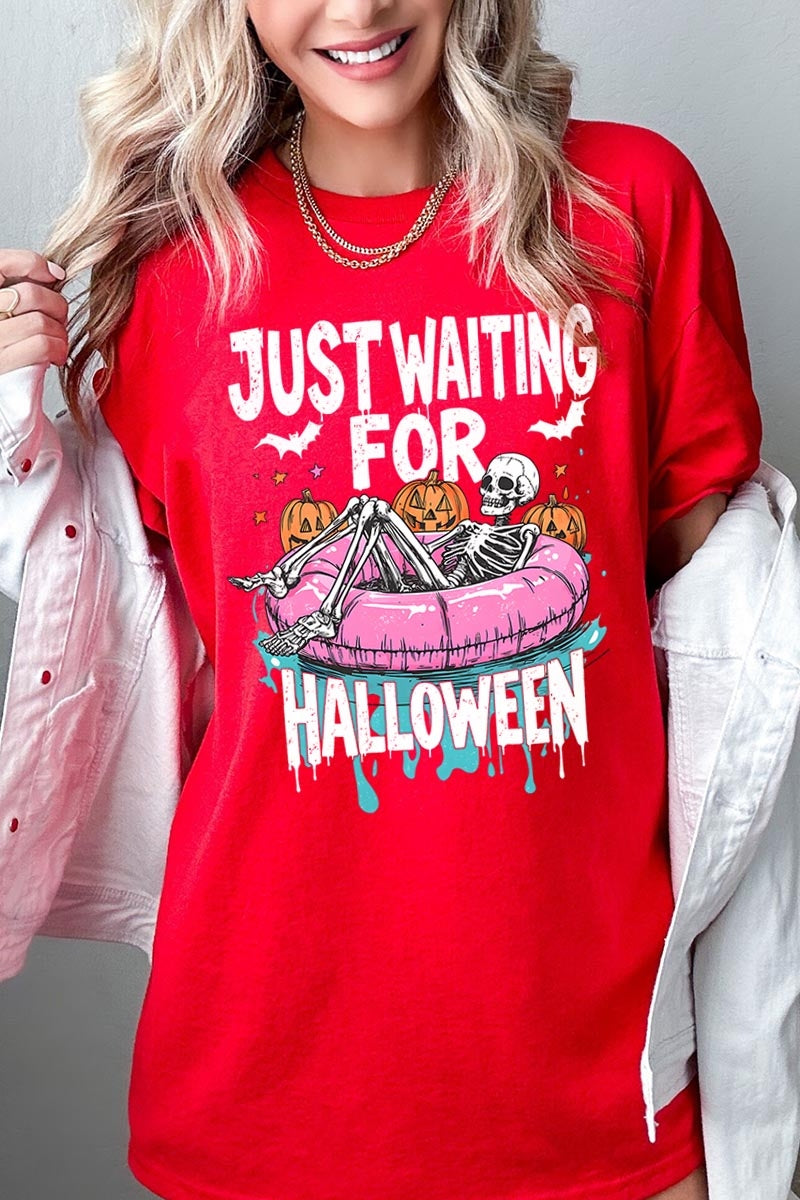 5000-E3138 Just Waiting For Halloween Heavy Cotton Tee $9