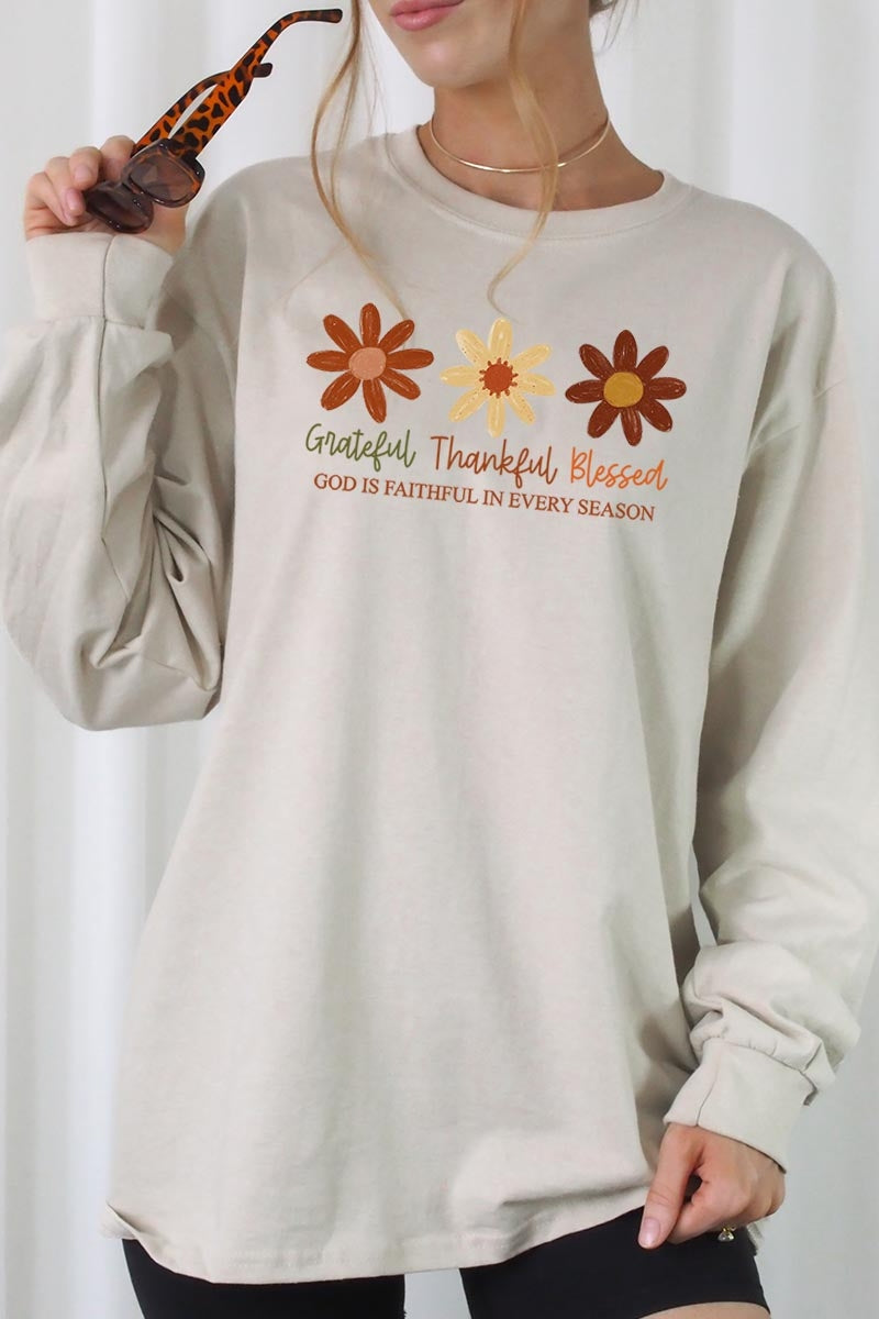 UL240P-E3165 Boho Fall Christian Graphic Plus Long Sleeve Tee $17
