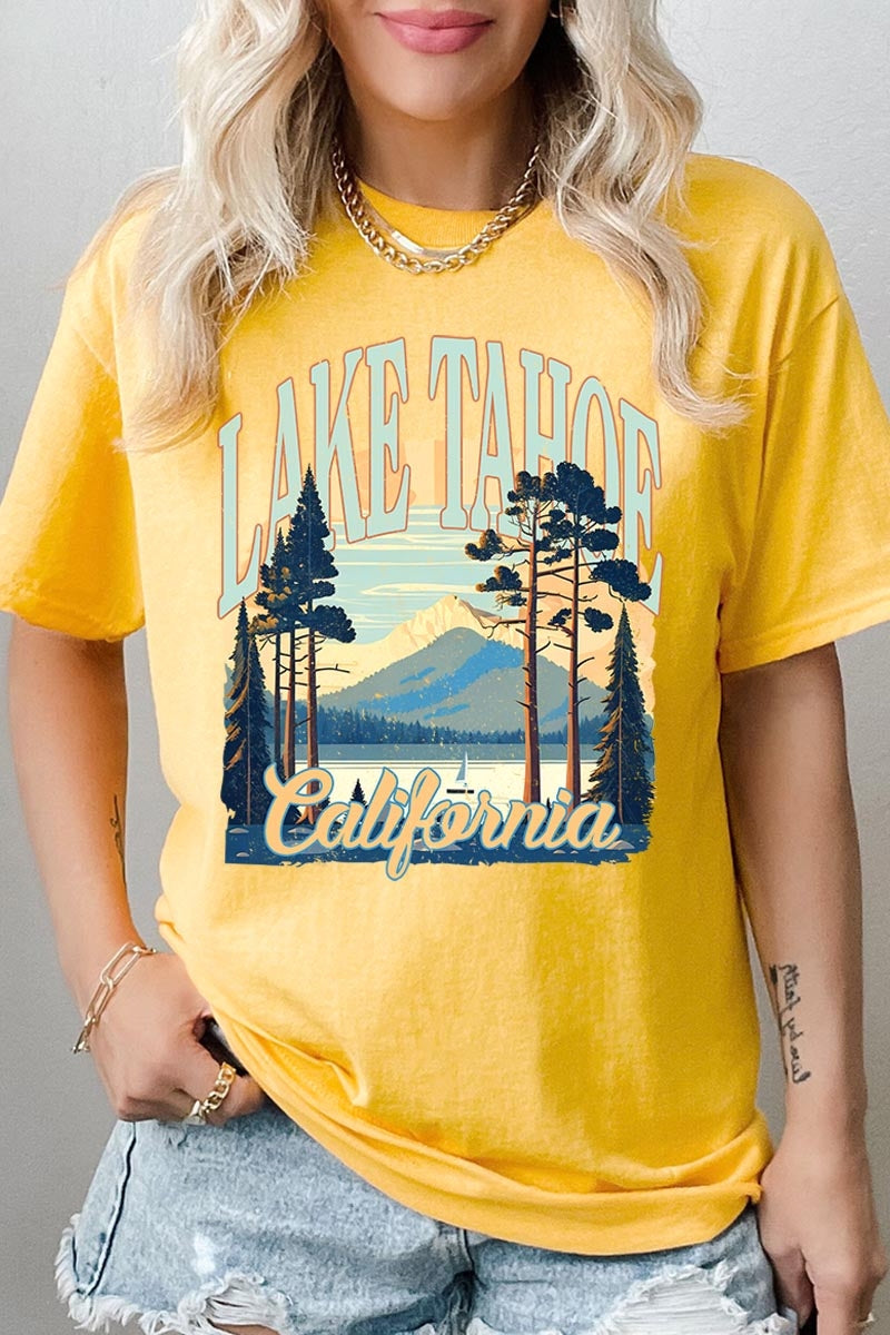 5000-E3059 Lake Tahoe Graphic Heavy Cotton Tee $9
