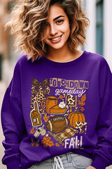 UL180-E3134 Fall Football Collage Graphic Sweatshirt $20