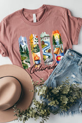 US3001P-E3061CO Colorado State Brushstroke Graphic Plus Tee $16