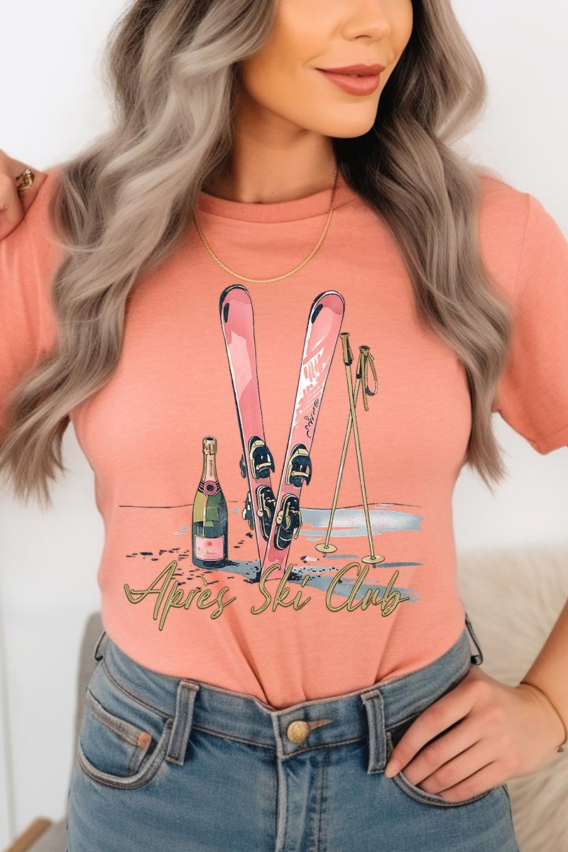 US3001-E3187 Apres Ski Club Graphic Tee $12.5