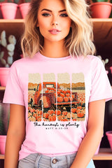 US3001P-E3172 Harvest Is Plenty Graphic Plus Tee $16