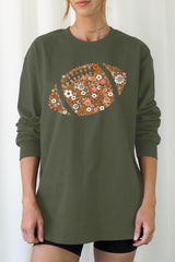 UL240P-E3133 Floral Football Graphic Plus Long Sleeve Tee $17