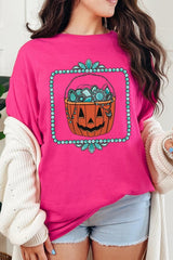 5000-E3140 Halloween turquoise pumpkin Heavy Cotton Tee $9