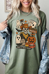5000P-E3107 Spooky Skeleton Graphic Plus Heavy Cotton Tee $12.75