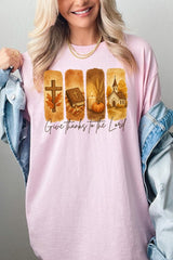 5000-E3169 Give Thanks To The Lord Graphic Heavy Cotton Tee $9