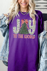 5000-E3213 Joy to the World Graphic Heavy Cotton Tee $9