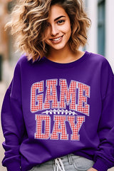 UL180-E3126 Red Gingham Game Day Graphic Sweatshirt $20