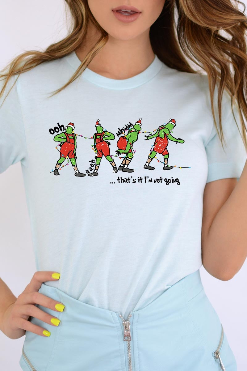 US3001P-E3203 Grinch Dance Funny Christmas Graphic Plus Tee $16