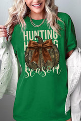 5000P-E3190 Hunting Pumpkin Bow Graphic Plus Heavy Cotton Tee $12.75