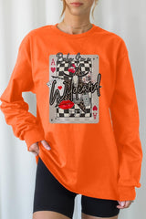 UL240-E3099 Retro Wildcard Graphic Long Sleeve Tee $13.75