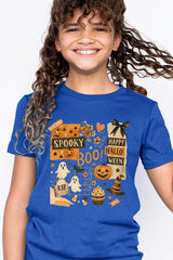 US3001Y-E3084Z Halloween collage Kids Graphic Tee $11