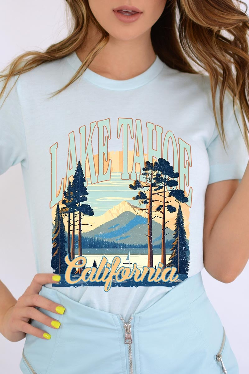 US3001-E3059 Lake Tahoe Graphic Tee $12.5