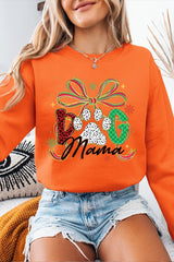 UL180P-E3194 Dog Mama Christmas Paw Graphic Plus Sweatshirt $25
