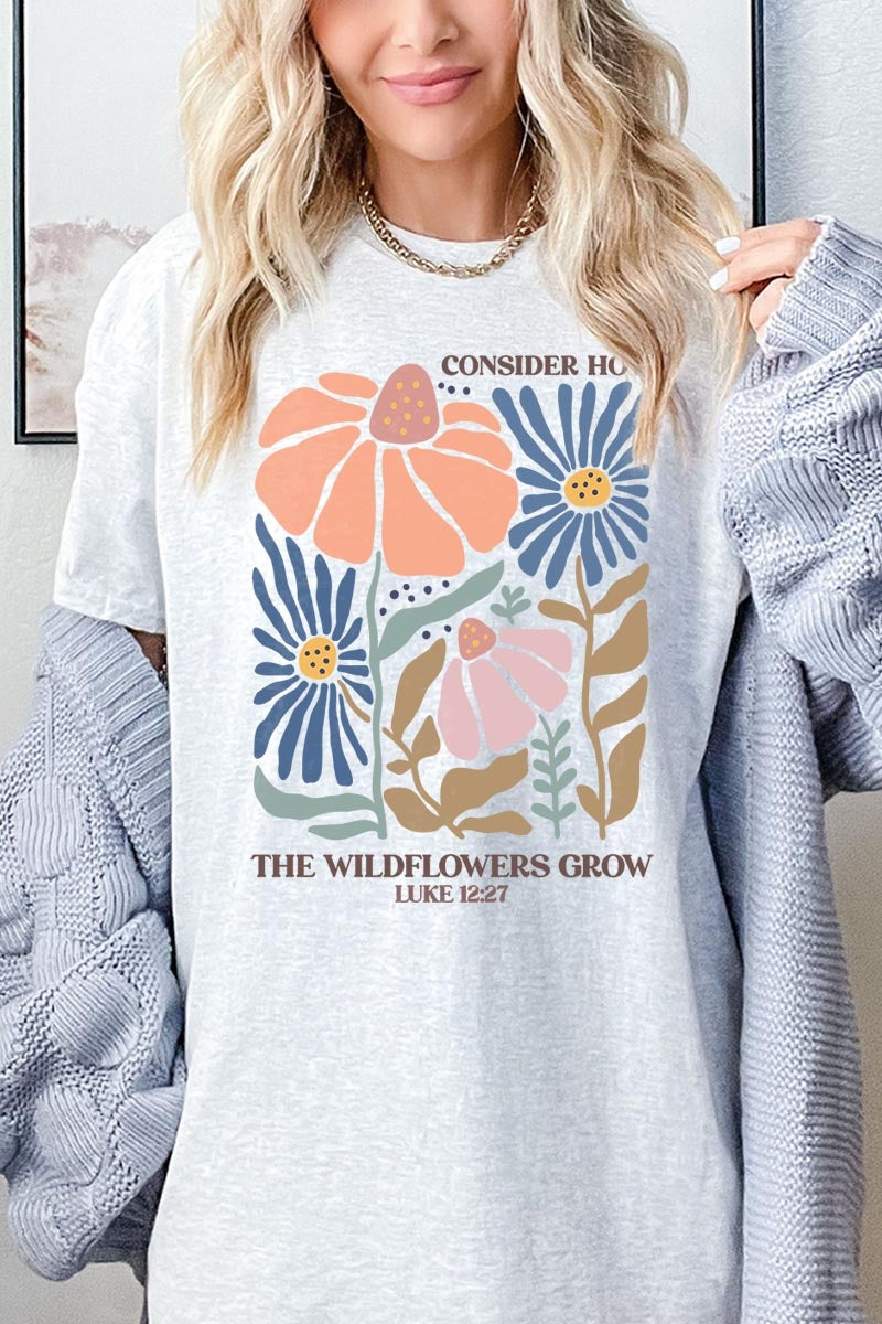 5000P-E3067 Consider the Wildflowers Graphic Plus Tee $12.75