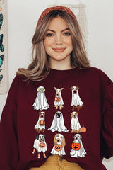 UL180-E3106 Halloween Ghost Dog Graphic Sweatshirt $20