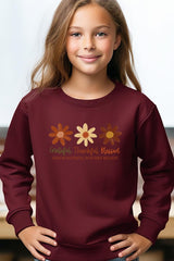 UL180B-E3165Z Boho Fall Christian Kids Graphic Sweatshirt $20