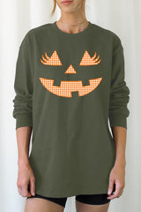 UL240P-E3148 Cute Pumpkin Halloween Plus Long Sleeve Tee $17