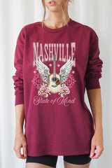 UL240P-E3157 Nashville Rose Graphic Plus Long Sleeve Tee $17