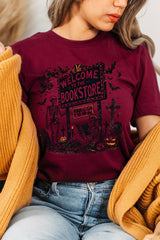 US3001P-E3122 Bookstore Halloween Graphic Plus Tee $16