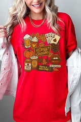 5000P-E3119 Retro Fall Collage Graphic Plus Heavy Cotton Tee $12.75