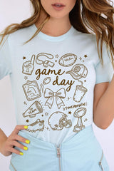 US3001-E3081 Football Doodles Graphic Tee $12.5