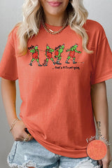 5000P-E3203 Grinch Dance Funny Christmas Graphic Plus Heavy Cotton Tee $12.75