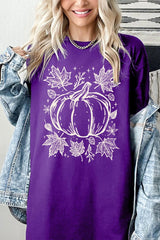 5000P-E3162 Fall Pumpkin Graphic Plus Heavy Cotton Tee $12.75