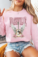 UL180P-E3157 Nashville Rose Graphic Plus Sweatshirt $25