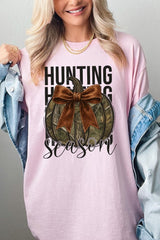 5000-E3190 Hunting Pumpkin Bow Graphic Heavy Cotton Tee $9