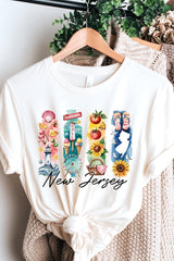 US3001P-E3061NJ New Jersey State Brushstroke Graphic Plus Tee $16