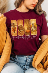 US3001-E3169 Give Thanks To The Lord Graphic Tee $12.5