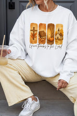 UL180-E3169 Give Thanks To The Lord Graphic Sweatshirt $20