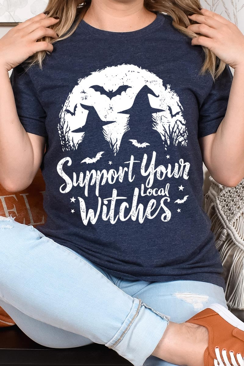 US3001-E3161 Local Witches Halloween Graphic Tee $12.5