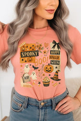 US3001-E3084 Halloween collage Graphic Tee $12.5