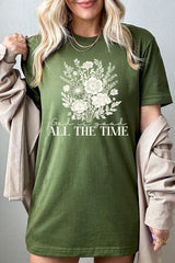US3001-E3116 God Is Good Floral Graphic Tee $12.5