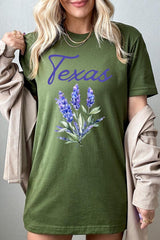 US3001-E3060 Texas Bluebonnet Graphic Tee $12.5