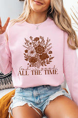 UL180-E3116 God Is Good Floral Graphic Sweatshirt $20