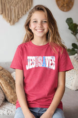 5000B-E3483Z Jesus Saves Patriotic Kids Graphic Heavy Cotton Tee $8.5