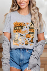 US3001P-E3084 Halloween collage Graphic Plus Tee $16