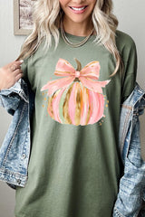 5000P-E3083 Brushstroke Pumpkin Graphic Plus Heavy Cotton Tee $12.75