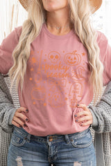 US3001-E3141 Halloween Doodle Graphic Tee $12.5
