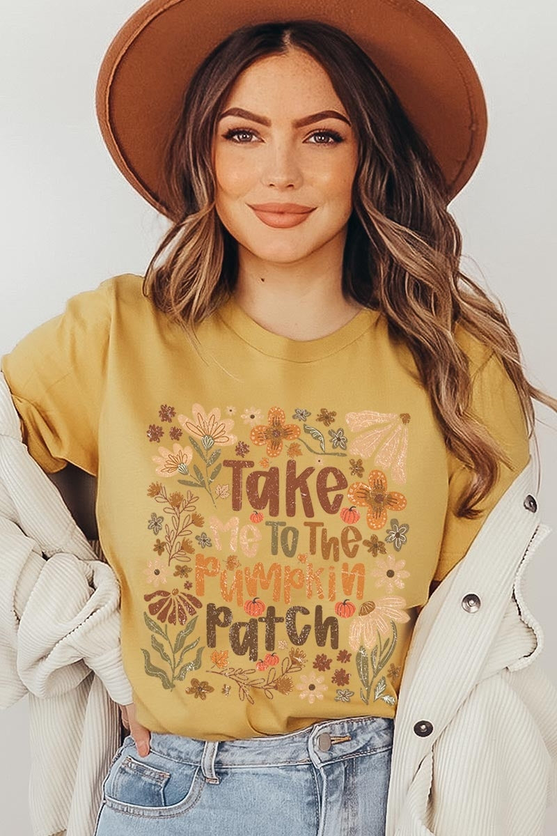 US3001P-E3136 Take Me To The Pumpkin Patch Graphic Plus Tee $16
