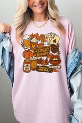 5000-E3119 Retro Fall Collage Graphic Heavy Cotton Tee $9