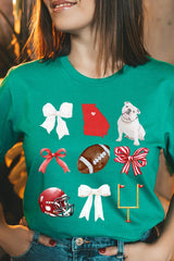 US3001-E3080 Georgia Football Graphic Tee $12.5
