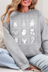 UL190-E3215 Christmas Icons Graphic Sweatshirt $20