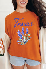 5000-E3060 Texas Bluebonnet Graphic Heavy Cotton Tee $9