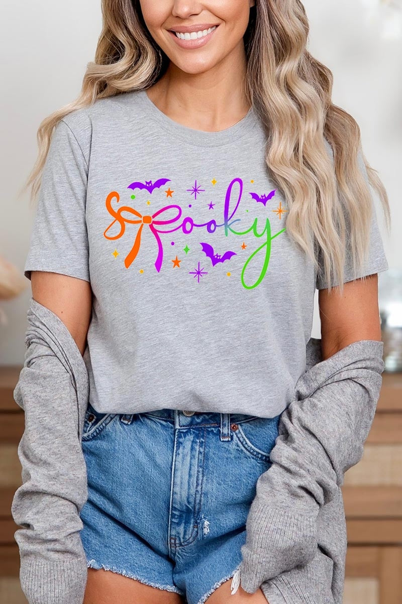 US3001-E3109 Spooky Halloween Graphic Tee $12.5